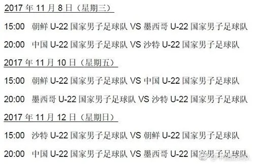 最新中国U21国青队名单及比赛赛程安排